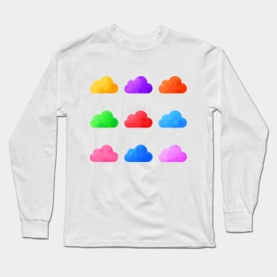 Colorful Watercolor Clouds Pack Long Sleeve T-Shirt